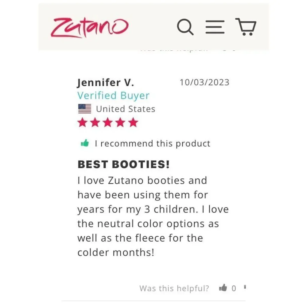 Zutano Baby 0-3 Months Cozy Fleece Booties